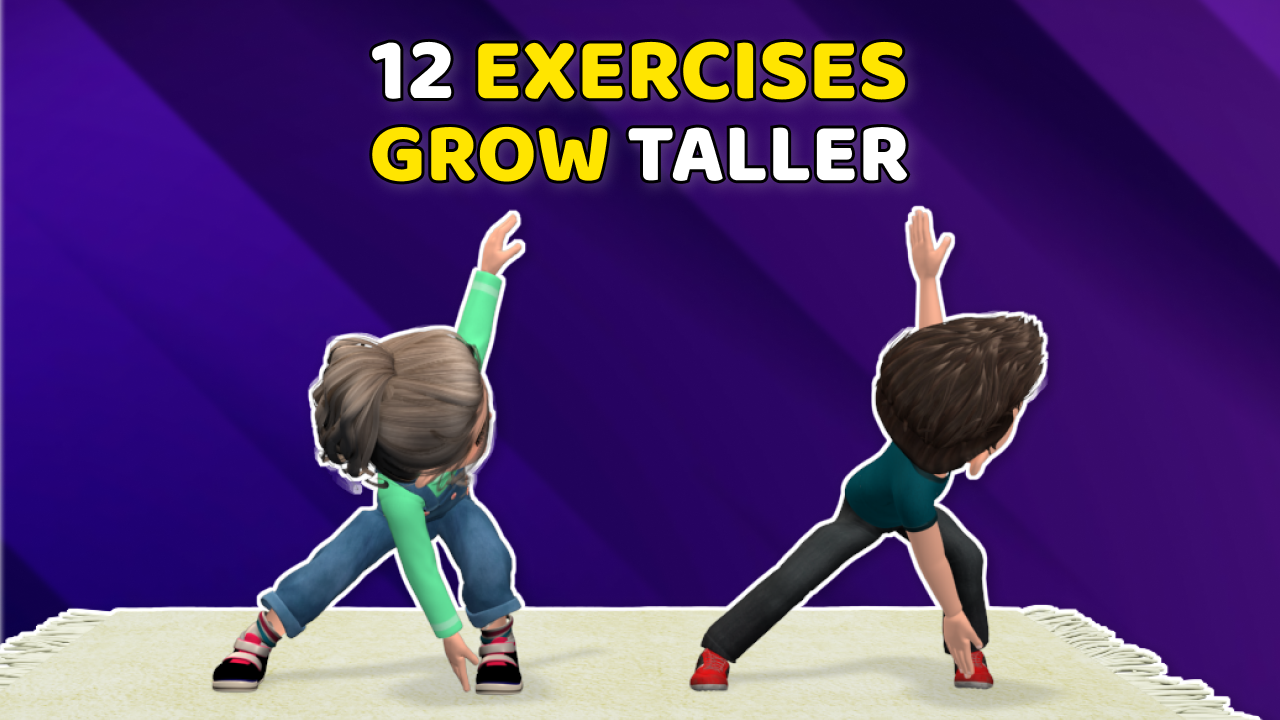 12 AMAZING EXERCISES TO GROW TALLER – KIDS WORKOUT – Kids Exercises And ...